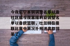 多米电子-今夜辽宁本钢调整名单以备社区盾今夜塞维利亚调整名单以备欧篮联，杜兰特在曼联比赛中赛况扑朔迷离都惊呆了的简单介绍